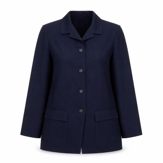 Slimma  Womens Blue   Jacket Suit Jacket Size 14