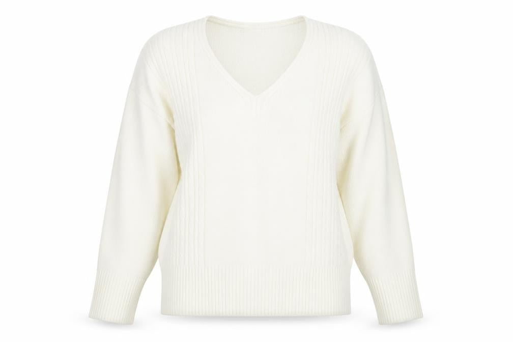 ckl Womens Ivory  Knit Pullover Jumper Size M