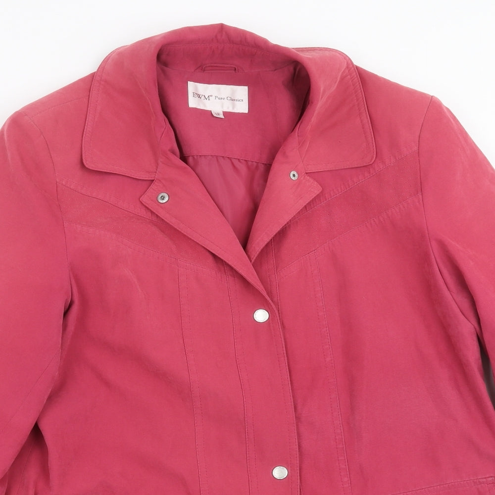 EWM Womens Pink   Jacket Coat Size 12