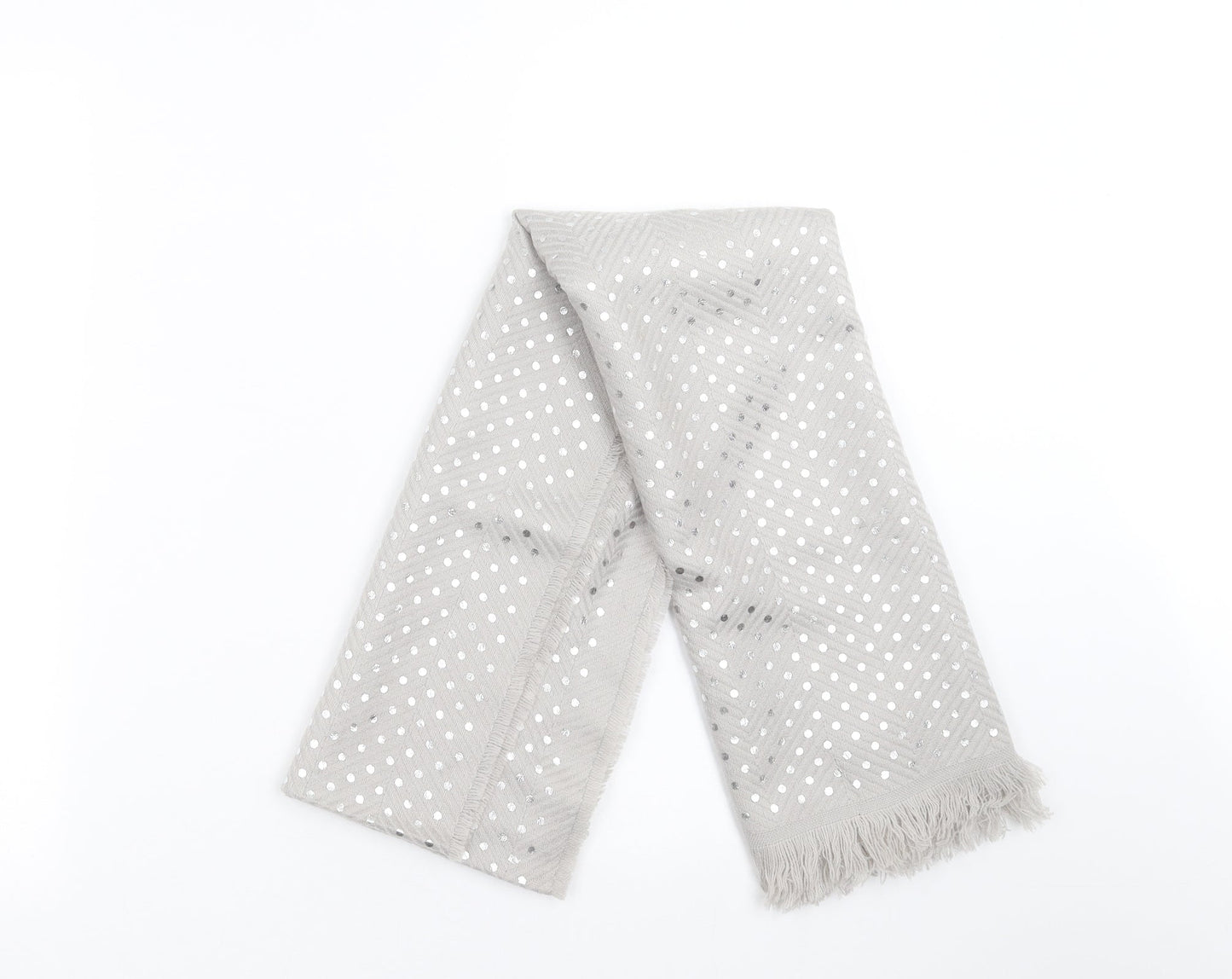 Preworn Womens Grey Polka Dot   Scarf