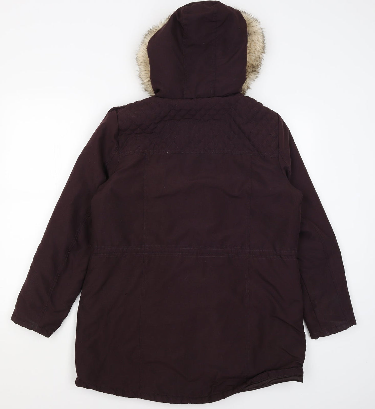Bonmarché Womens Purple Rain Coat Coat Size 12