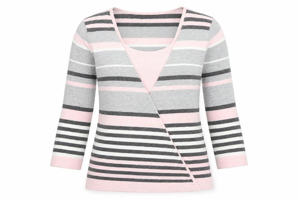 Country Casuals Womens Pink Striped Pullover Jumper Size S