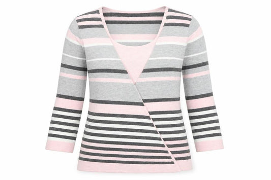 Country Casuals Womens Pink Striped Pullover Jumper Size S