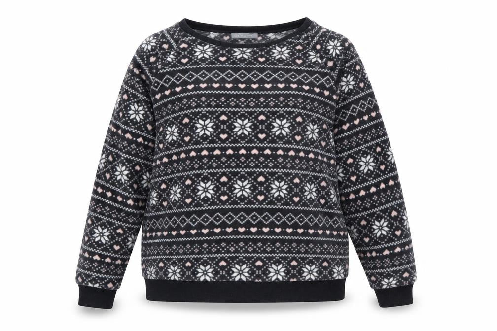 New Look Womens Black Geometric  Pullover Jumper Size 12