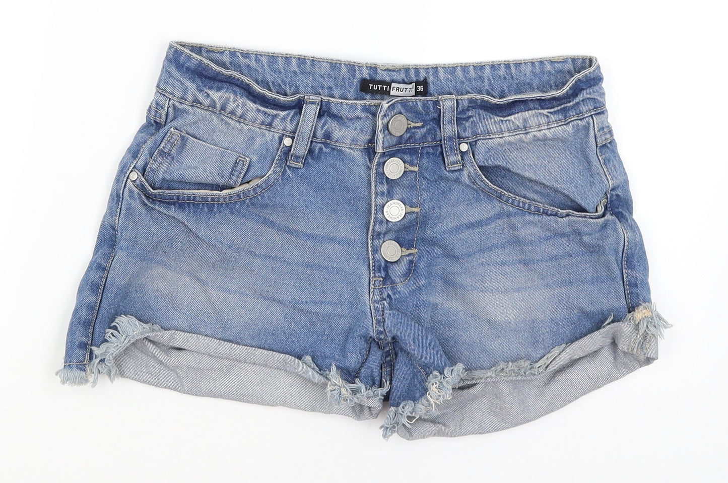 Tutti Frutti Womens Blue   Hot Pants Shorts Size 8