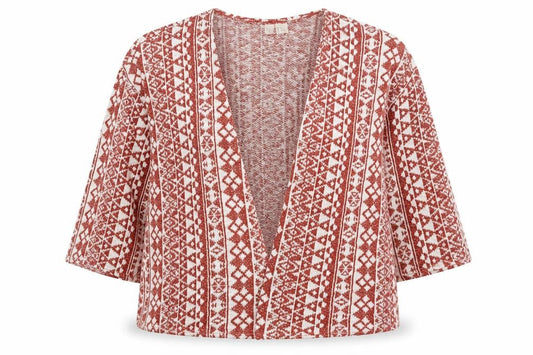 Divided Womens Brown Geometric Knit Cardigan Jumper Size M
