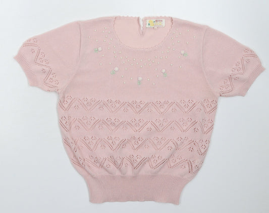 Shangai Womens Pink   Pullover Jumper Size L