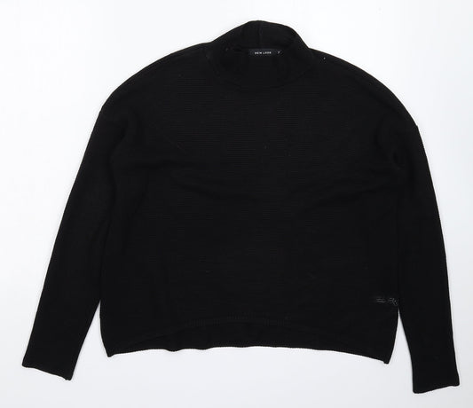 New Look Womens Black  Knit Pullover Jumper Size 12