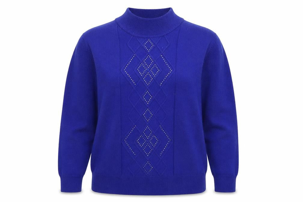 Paramour Womens Blue  Knit Pullover Jumper Size L