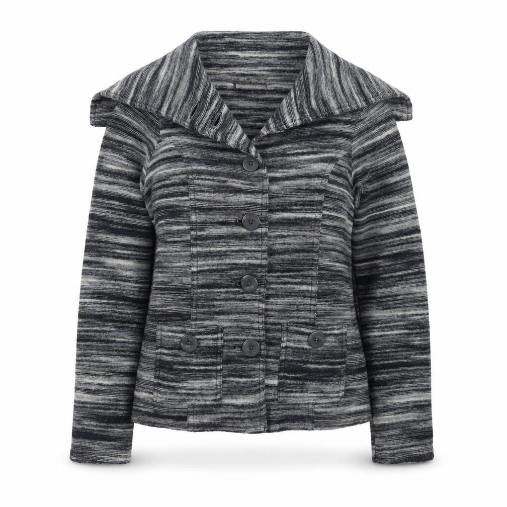 Principles Womens Grey Striped Knit Cardigan Jumper Size 12