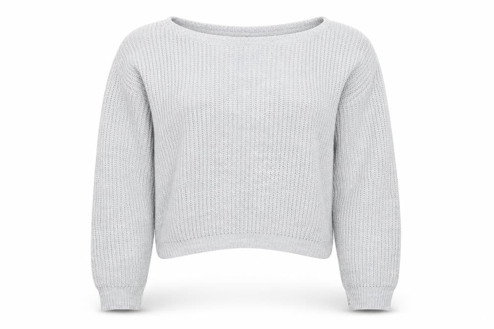 Boohoo Womens Grey  Knit Pullover Jumper Size M