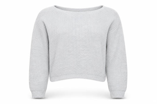 Boohoo Womens Grey  Knit Pullover Jumper Size M