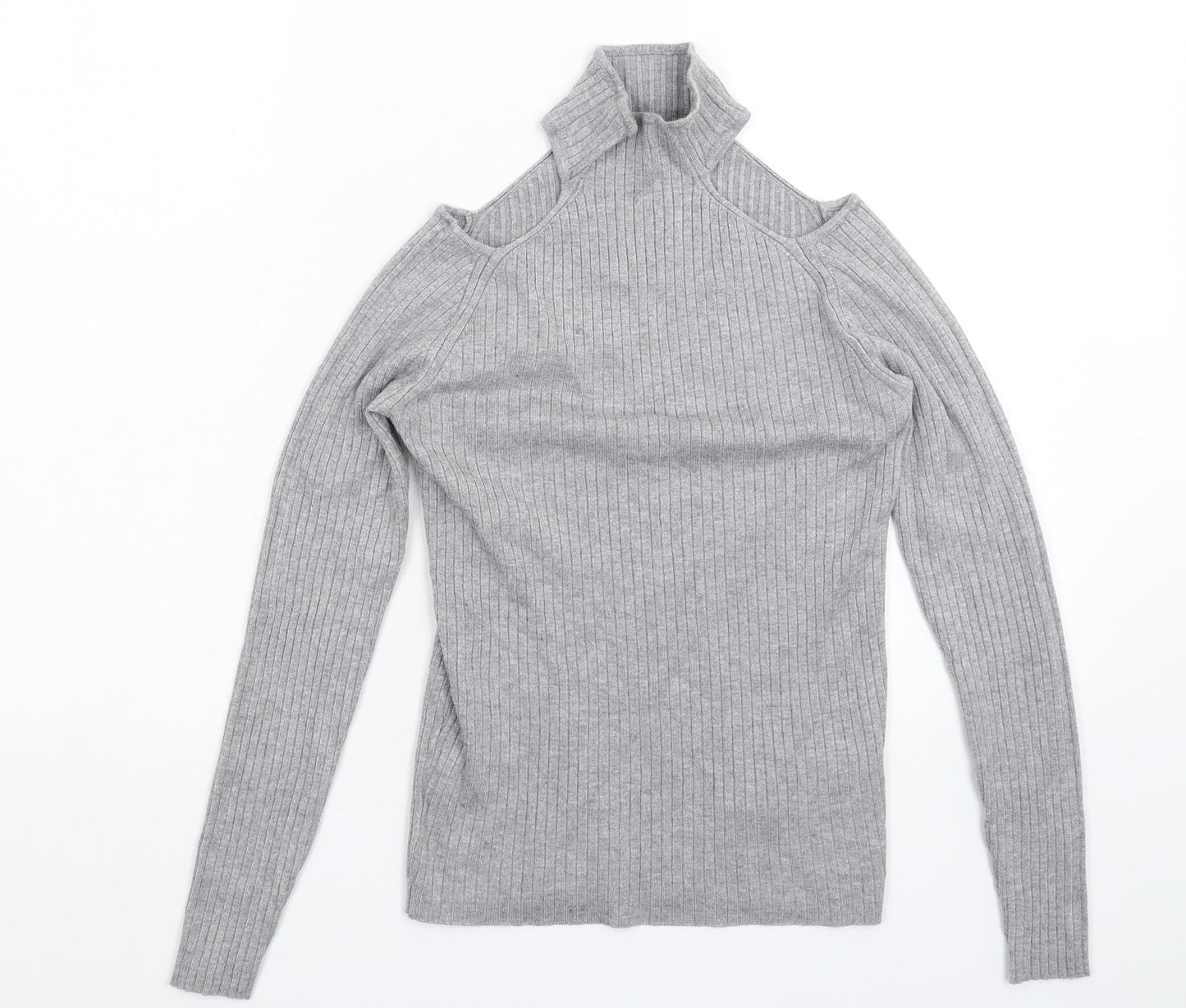 New Look Womens Grey  Knit Pullover Jumper Size 10
