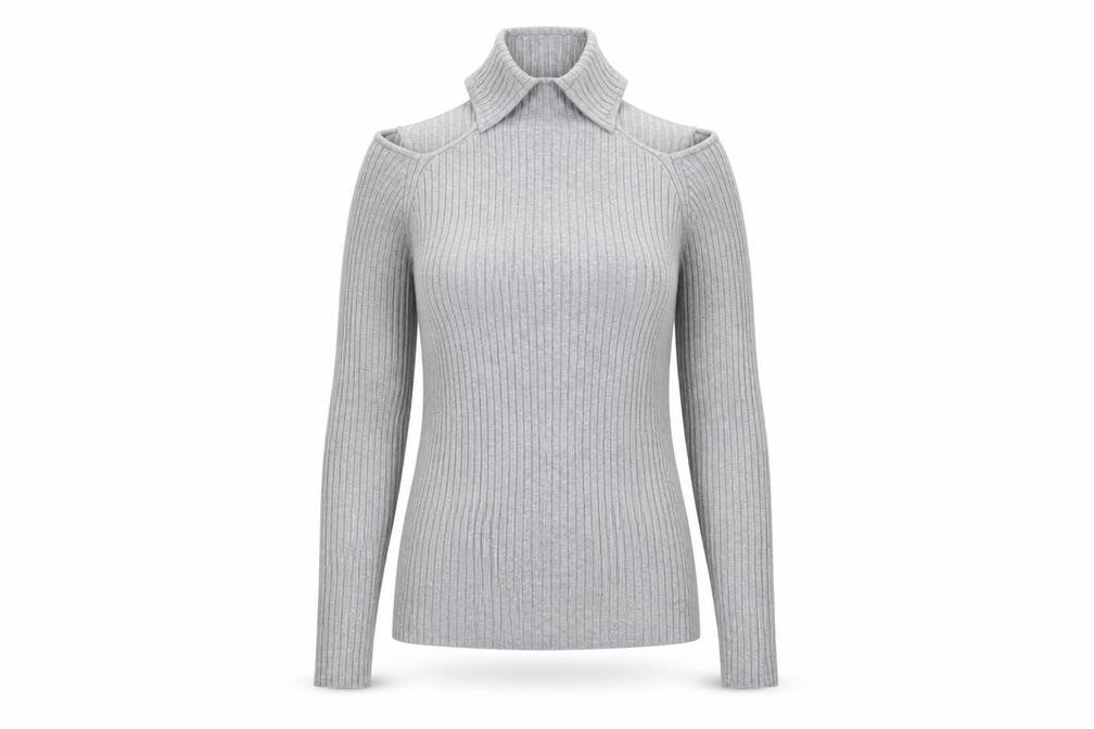 New Look Womens Grey  Knit Pullover Jumper Size 10