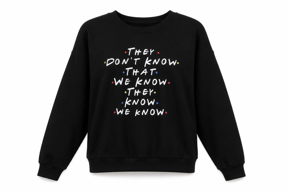 SheIn Womens Black   Pullover Sweatshirt Size S