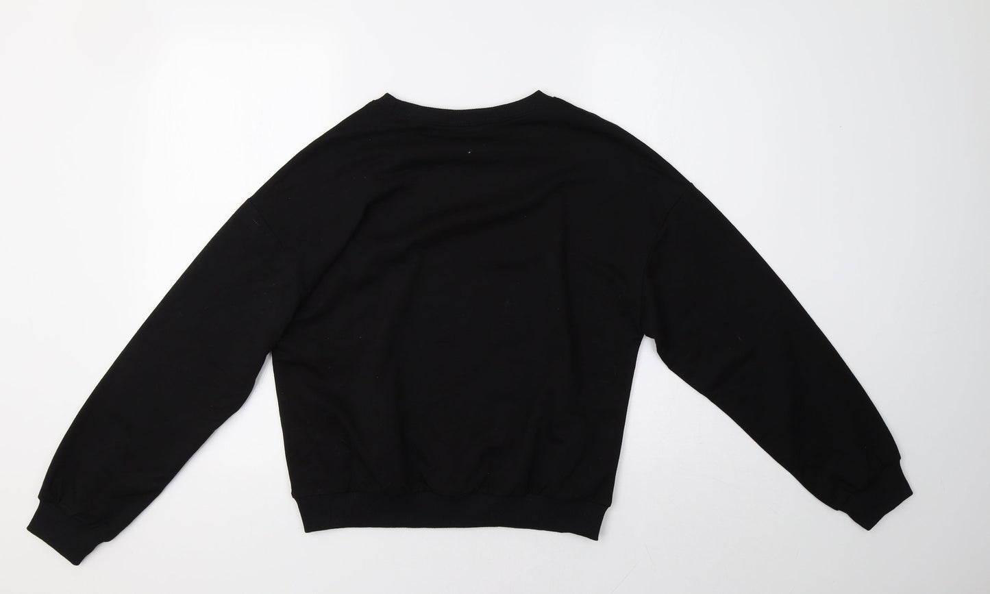 SheIn Womens Black   Pullover Sweatshirt Size S