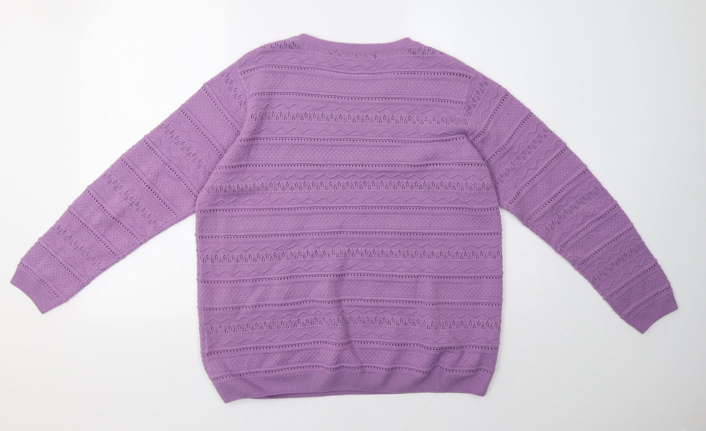 EWM Womens Purple   Pullover Sweatshirt Size L