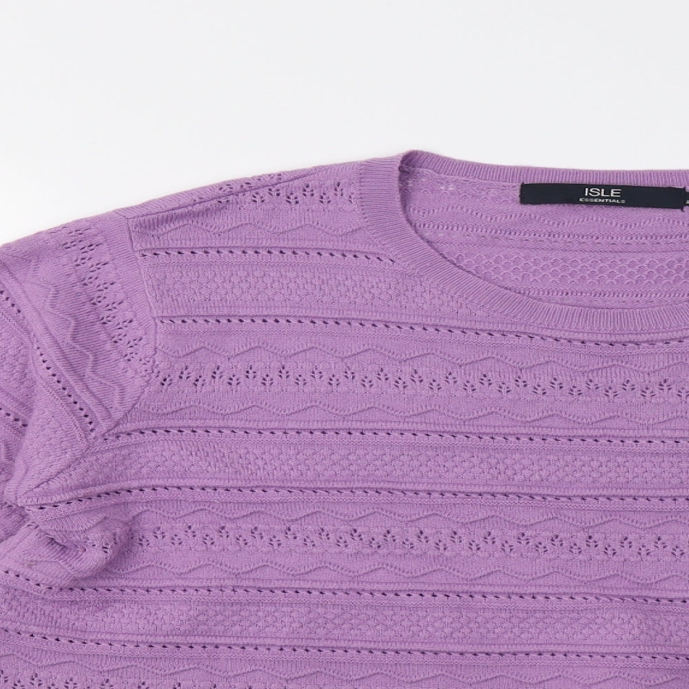 EWM Womens Purple   Pullover Sweatshirt Size L
