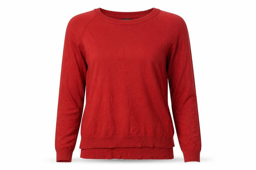 Primark Womens Red  Knit Pullover Sweatshirt Size M