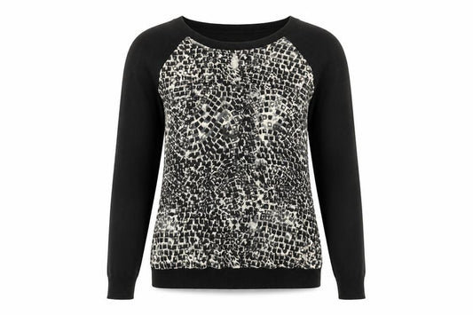 Marks and Spencer Womens Black Animal Print  Pullover Sweatshirt Size 6