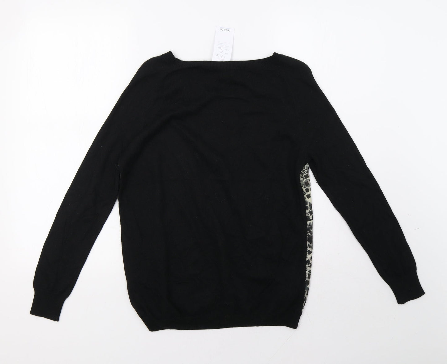 Marks and Spencer Womens Black Animal Print  Pullover Sweatshirt Size 6