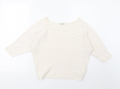 George Womens White   Pullover Sweatshirt Size S