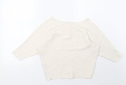 George Womens White   Pullover Sweatshirt Size S