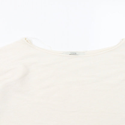George Womens White   Pullover Sweatshirt Size S