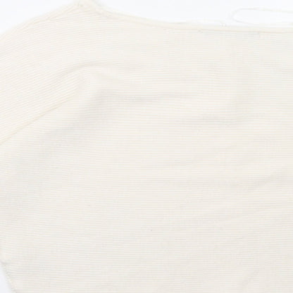 George Womens White   Pullover Sweatshirt Size S
