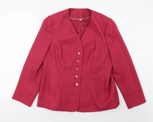 EWM Womens Pink   Jacket Blazer Size 14