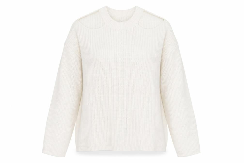 New Look Womens White   Pullover Sweatshirt Size S