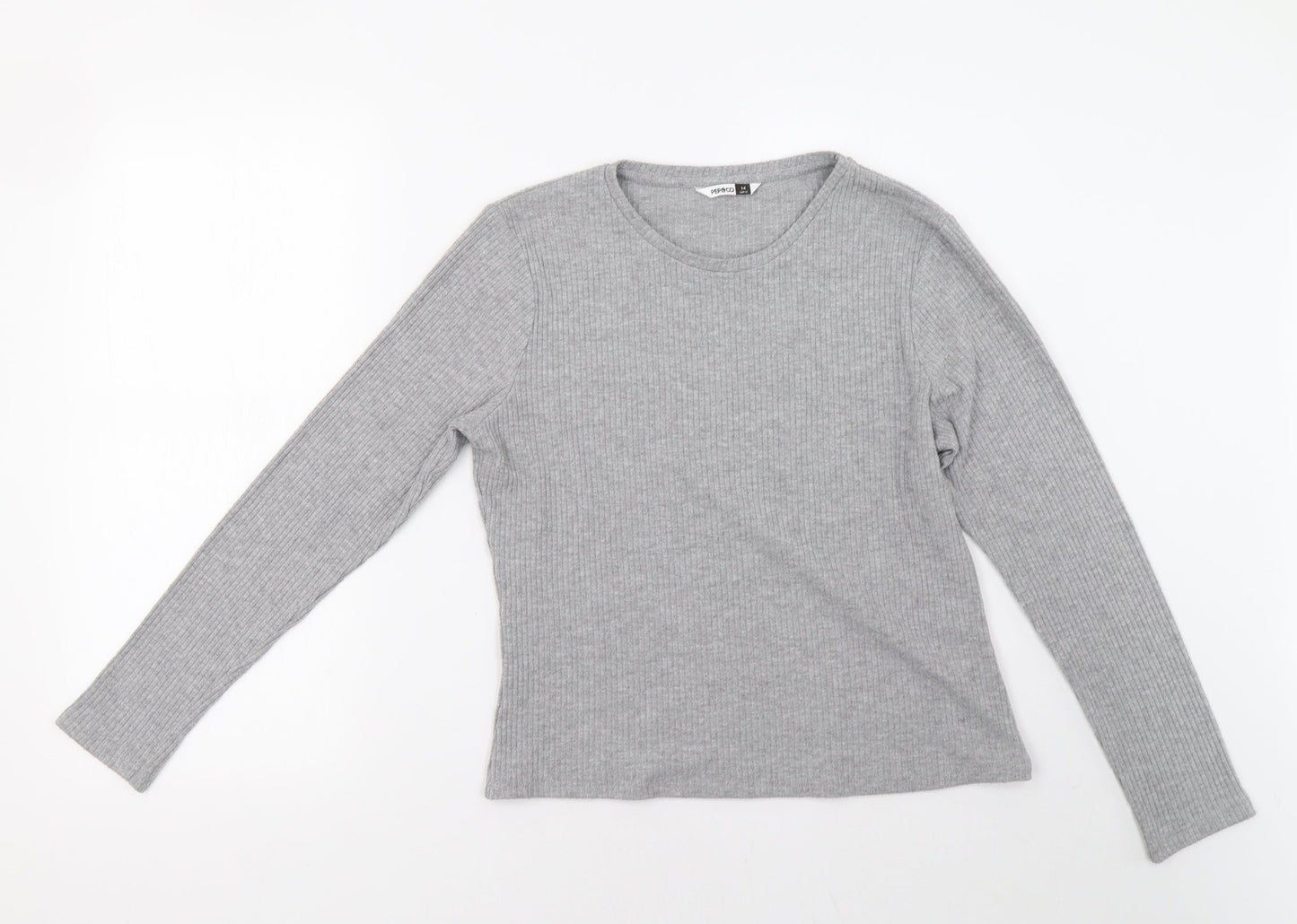 pep%co Womens Grey   Pullover Sweatshirt Size 14
