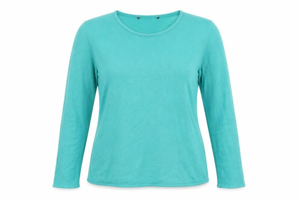 Preworn Womens Green  Knit Pullover Sweatshirt Size 14