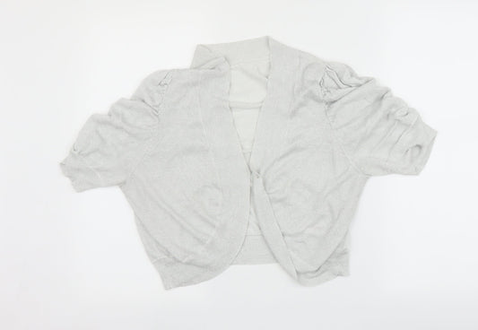 Glamorosa Womens Silver   Cardigan Jumper Size 20