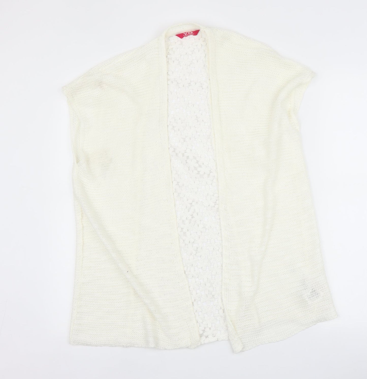 yd Girls White   Cardigan Jumper Size 10-11 Years