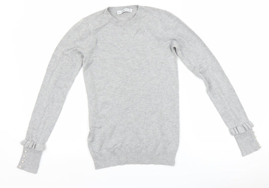 Zara Womens Grey   Pullover Jumper Size S