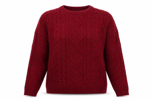 Matalan Womens Red  Knit Pullover Sweatshirt Size L