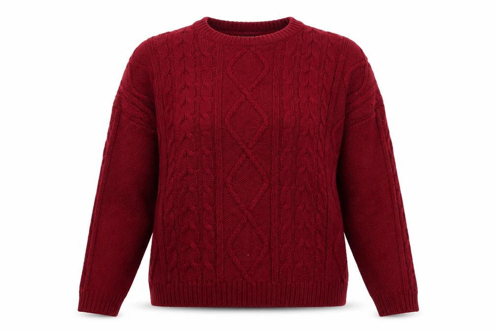 Matalan Womens Red  Knit Pullover Sweatshirt Size L