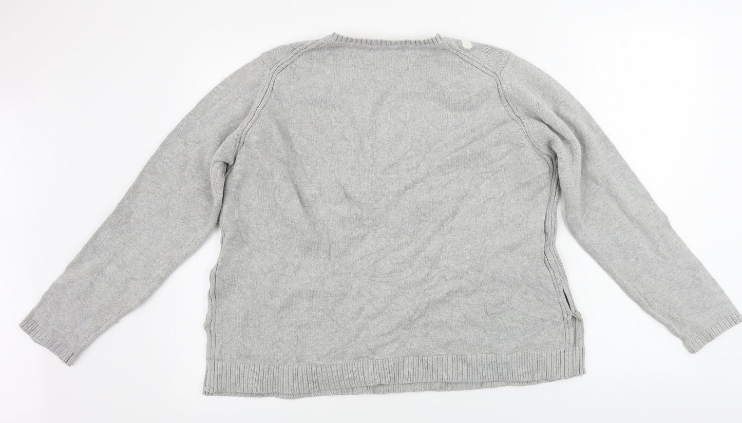 Rare Editions Womens Grey   Pullover Jumper Size L