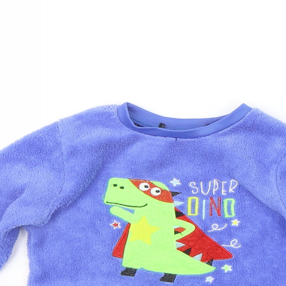 b&M Girls Blue Solid  Top Pyjama Top Size 4-5 Years  - dinosaur