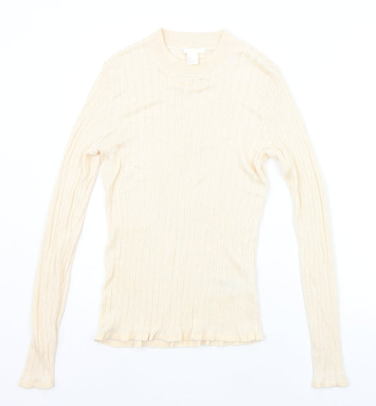 H&M Womens Beige   Pullover Jumper Size M