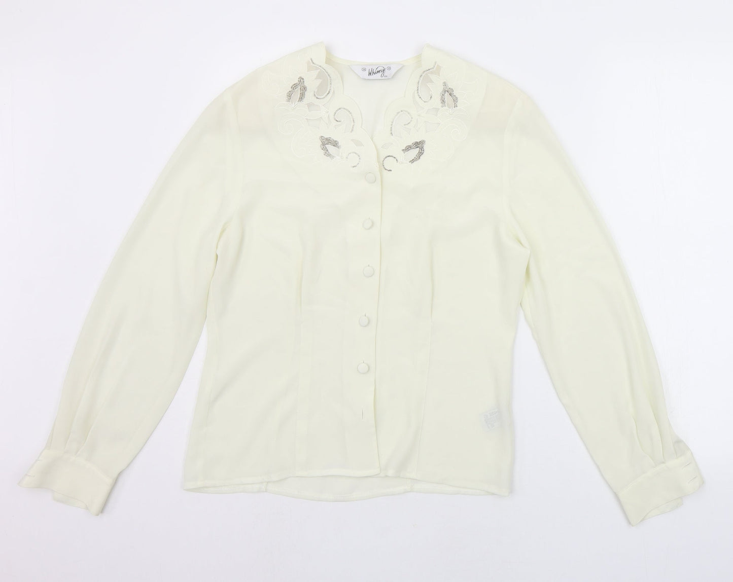 WHIMSY Womens White   Cardigan Jumper Size 10