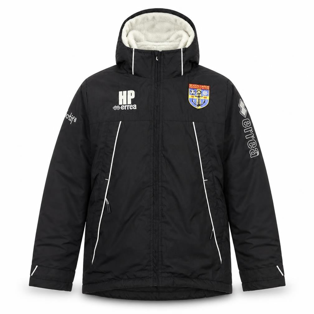 Errea Mens Black   Jacket Coat Size 2XS  - CAREW FC