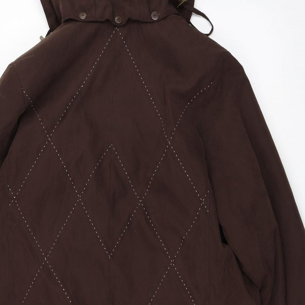 Klass Womens Brown   Overcoat Coat Size M