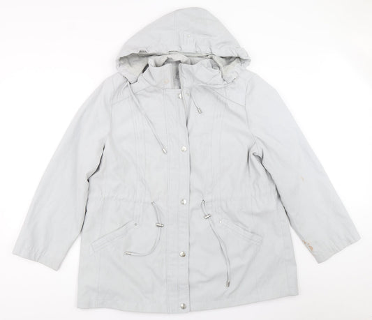 BM Womens Grey   Overcoat Coat Size L
