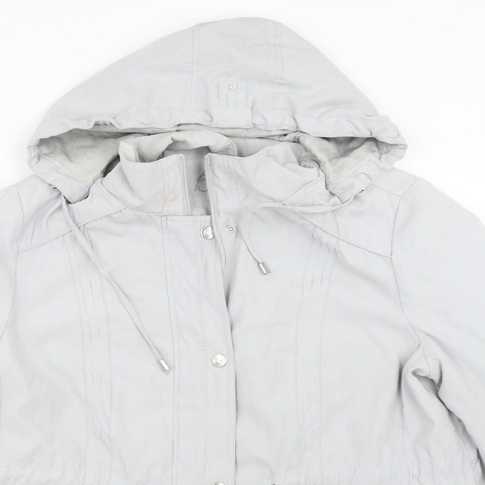 BM Womens Grey   Overcoat Coat Size L