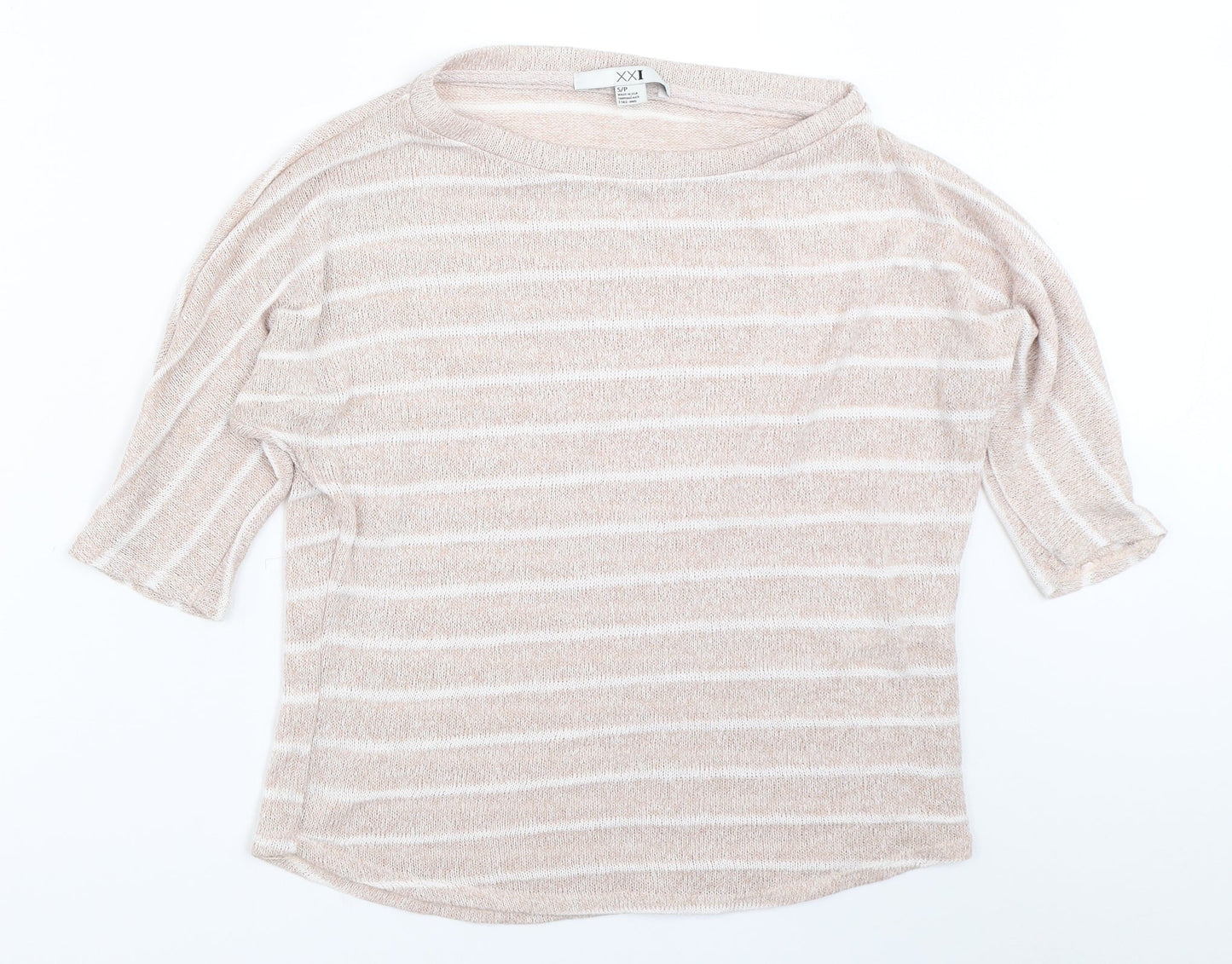 XXI Womens Beige Striped  Pullover Jumper Size S