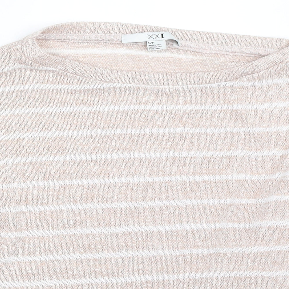 XXI Womens Beige Striped  Pullover Jumper Size S