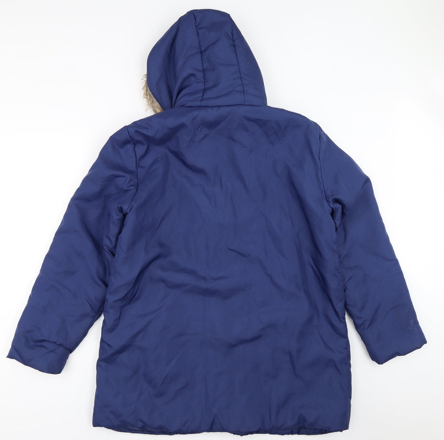 Anne De Lancay Womens Blue   Quilted Coat Size M