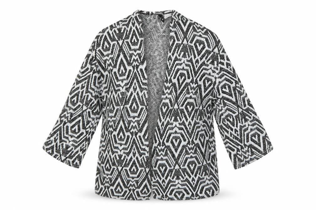 H&M Womens Multicoloured Geometric  Overcoat Jacket Size S